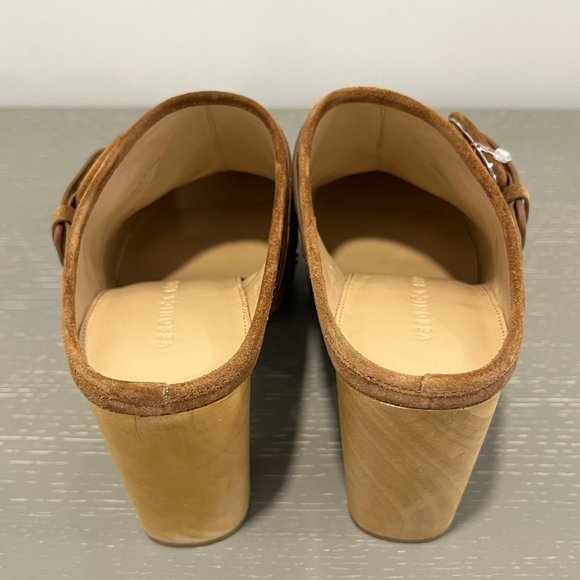 Veronica Beard Dacey Suede Mule Clogs Womens Size 8 in Pecan Brown NWOT - Picture 8 of 10